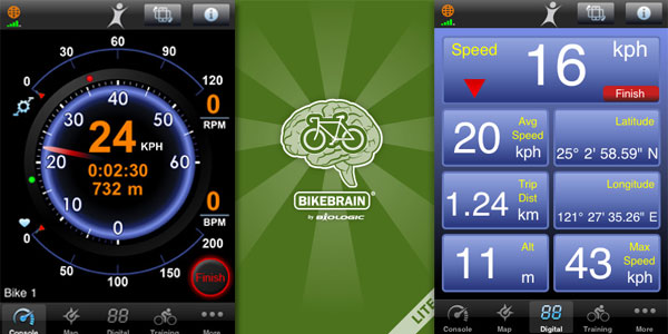 ВелоПриложение Bikebrain Lite для iPhone