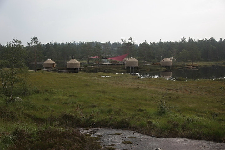 Отель-юрта  для велосипедистов в Норвегии