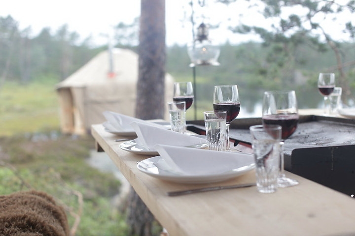 Отель-юрта  для велосипедистов в Норвегии