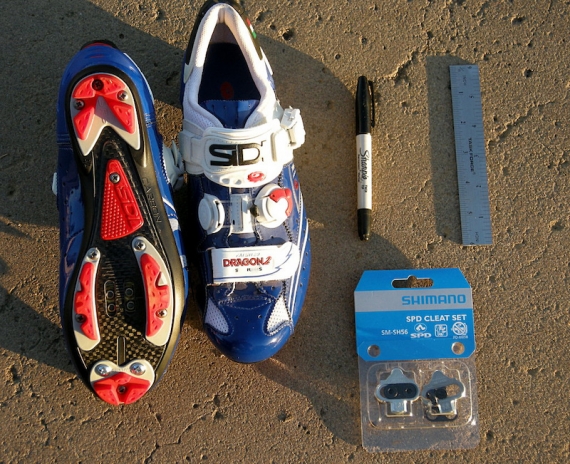 Установка и подгонка шипов на велосипедной обуви