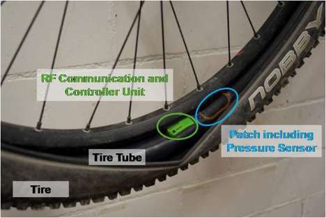 Датчик давления в колесах велосипеда