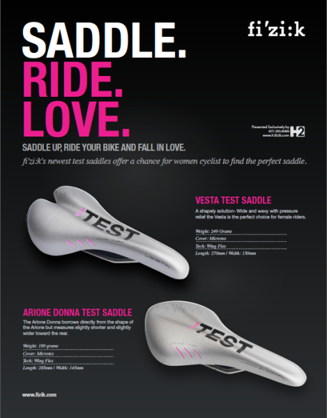 Fizik запускает программу тестовых седел для женщин Fizik запускает программу тестовых седел для женщин