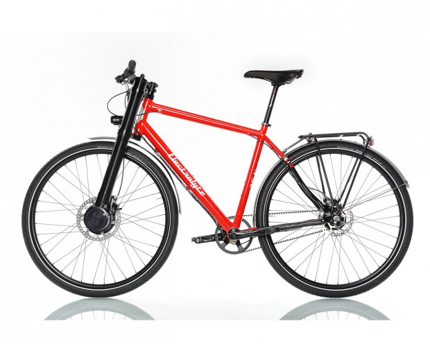 Вилки этих электровелосипедов напоминают вилки Cannondale Lefty