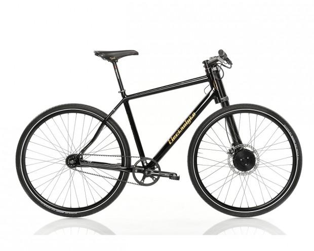 Вилки этих электровелосипедов напоминают вилки Cannondale Lefty